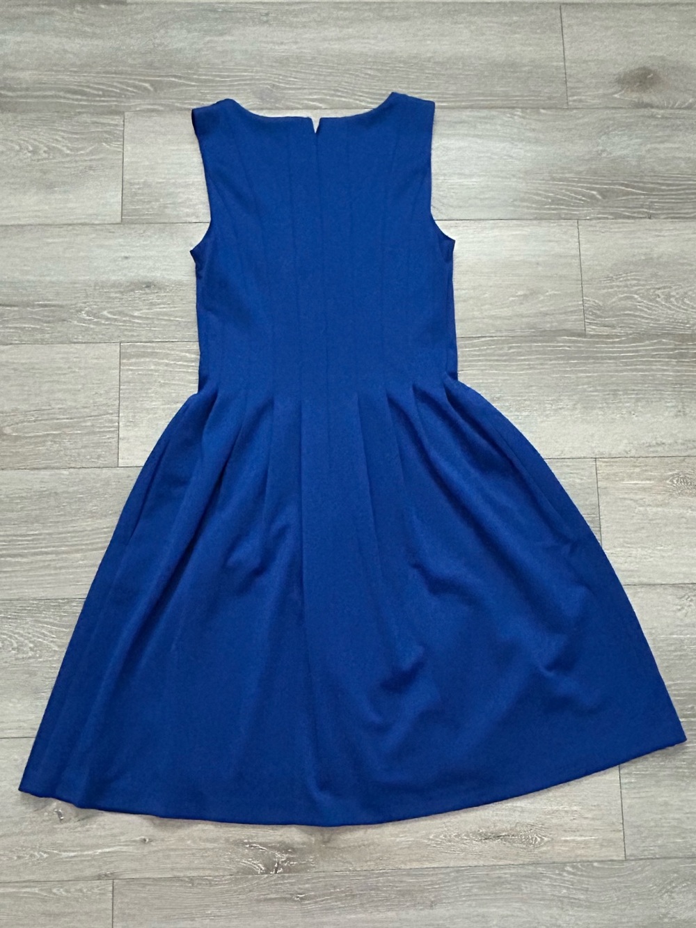 Calvin Klein Sleeveless Fit-and-Flare Cobalt Blue Midi Dress - Picture 10 of 10